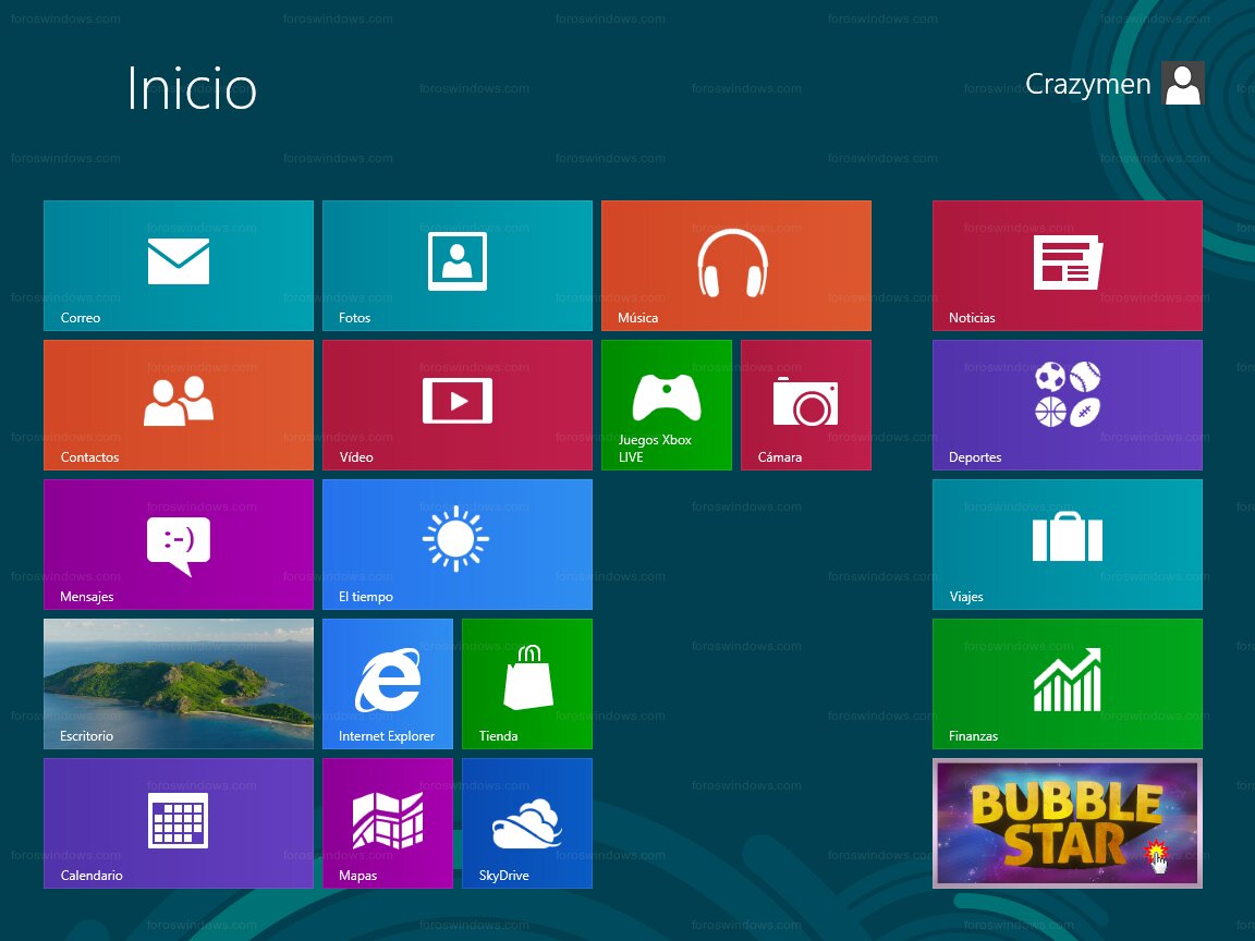 Windows 8 - Tile Bubble Star